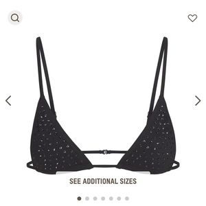 Skims rhinestone bralette. Black